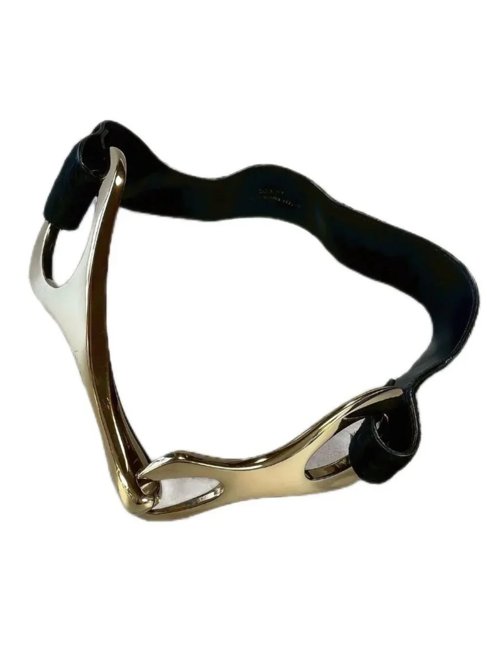 Gucci Tom Ford Era Horsebit Buckle Calf Hair Leather Belt